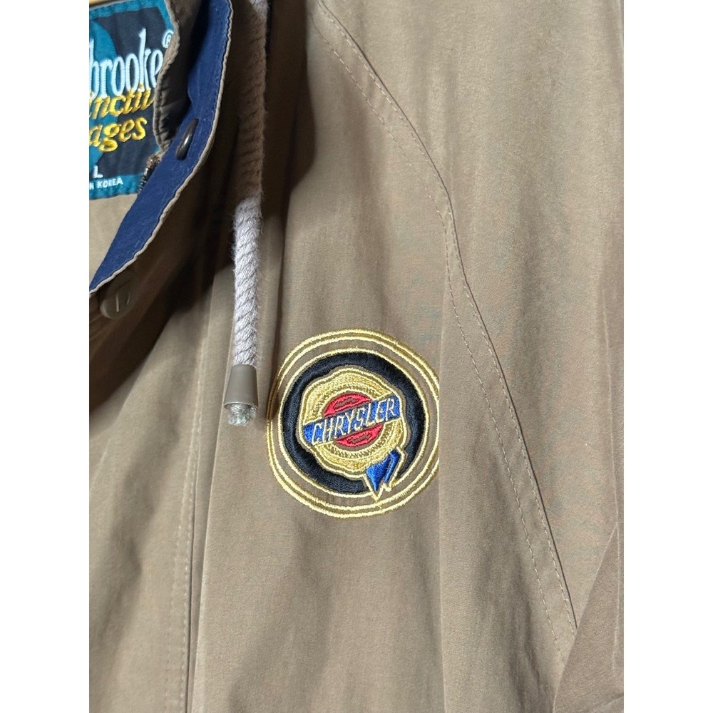 Vintage Dunbrooke Chrysler Windbreaker Jacket Tan Oversized 90s L - Picture 5 of 8